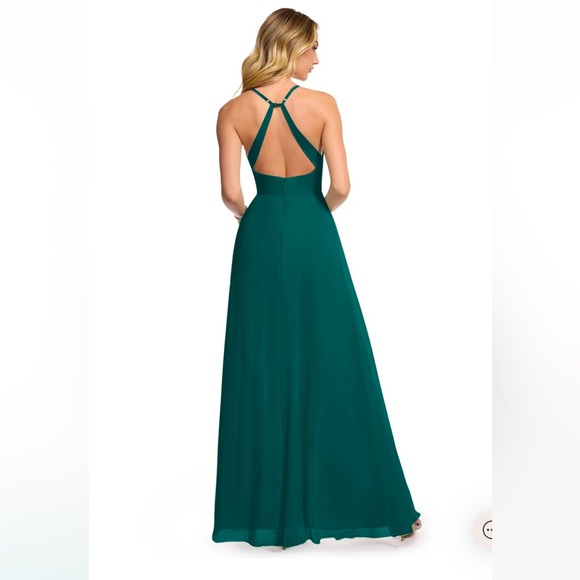 Azazie, size 8 dress in peacock color. - Picture 2 of 5
